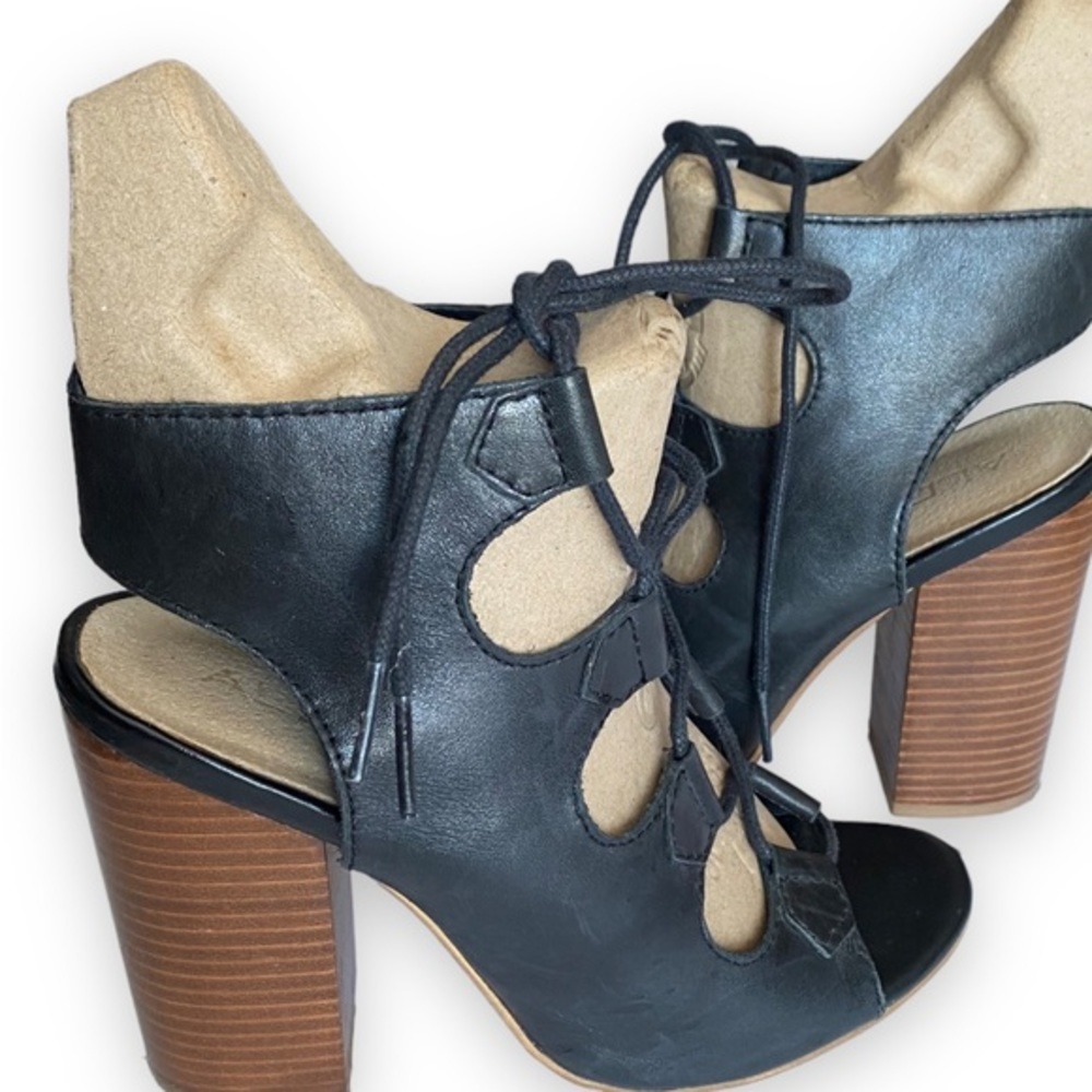 ALDO Black lace up heels size 7​